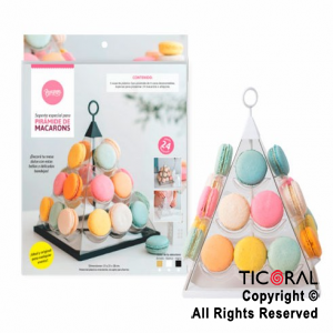 SOPORTE PLASTICO PIRAMIDE MACARONS